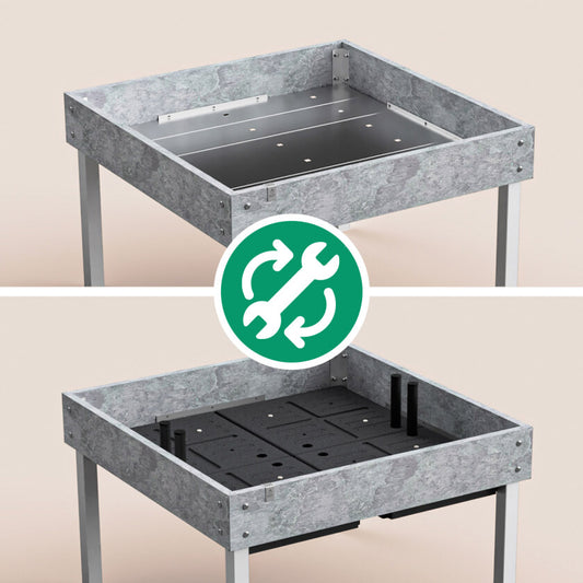 Tafel ombouwset waterreservoirs